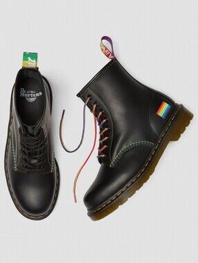 Dr. Martens 1460 Pride Rainbow Stitch Lace Combat Boots Men’s 10 Women’s 11